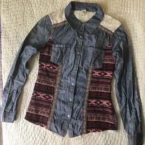 Gimmicks by BKE Western button up shirt